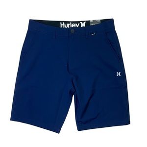 NEW Hurley mens 30 navy blue solid hybrid walk shorts NWT $60